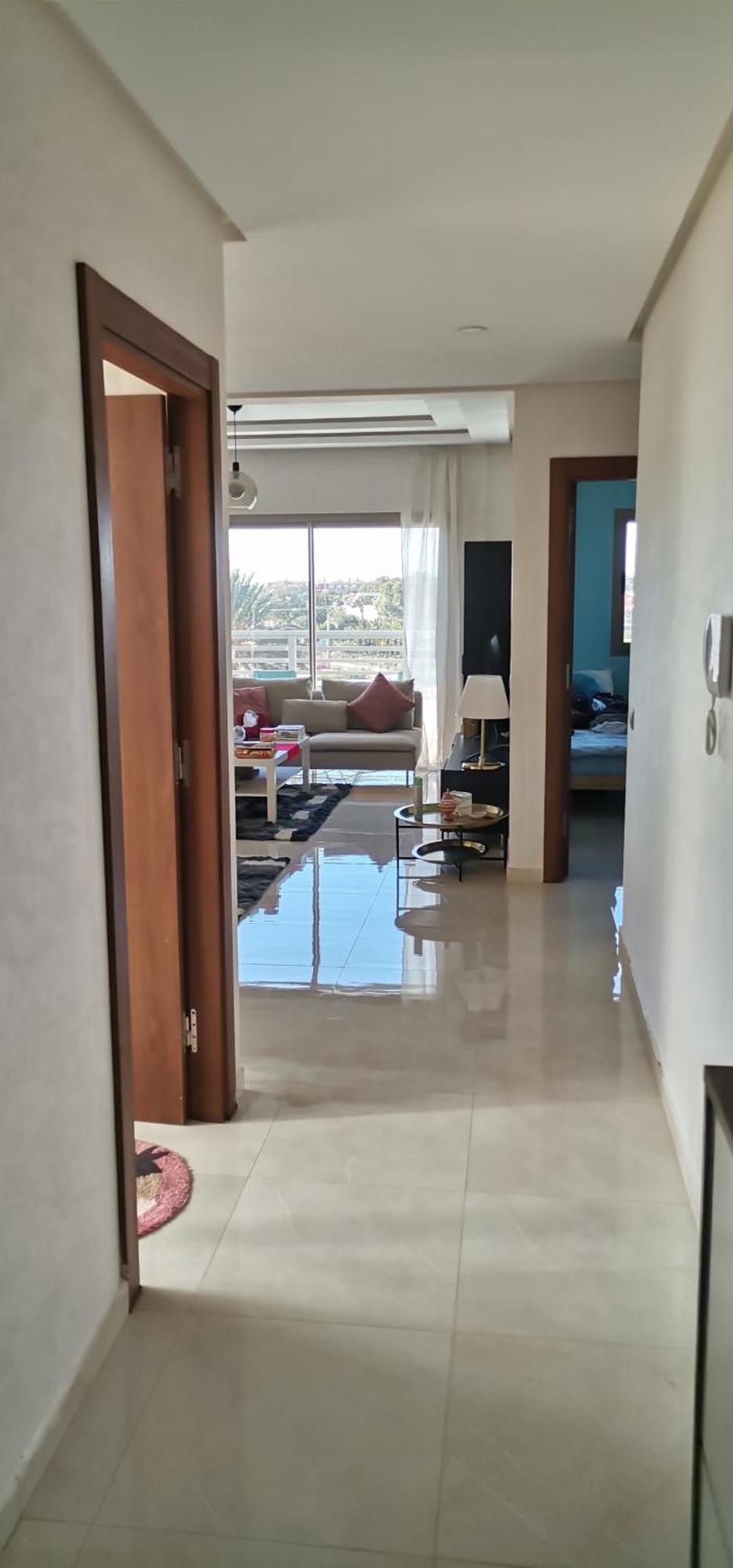 Grand Appartement Vue Golf A 2 Min De La Plage Bouznika Bagian luar foto